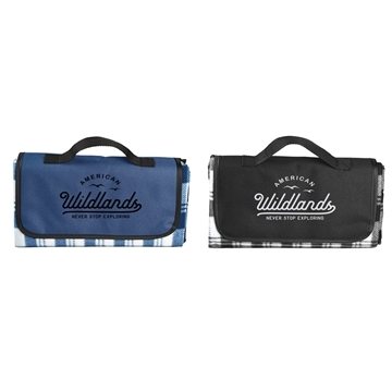 40 Customized Fold up Picnic Blanket - Water Resistant & Fleece