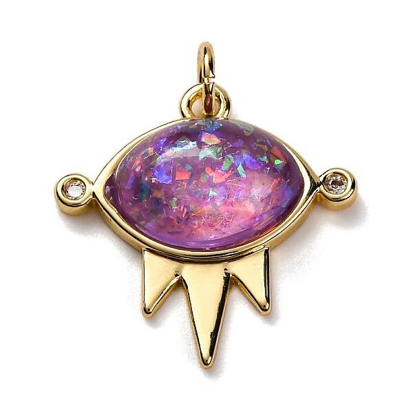 Brass Micro Pave Cubic Zirconia Pendants