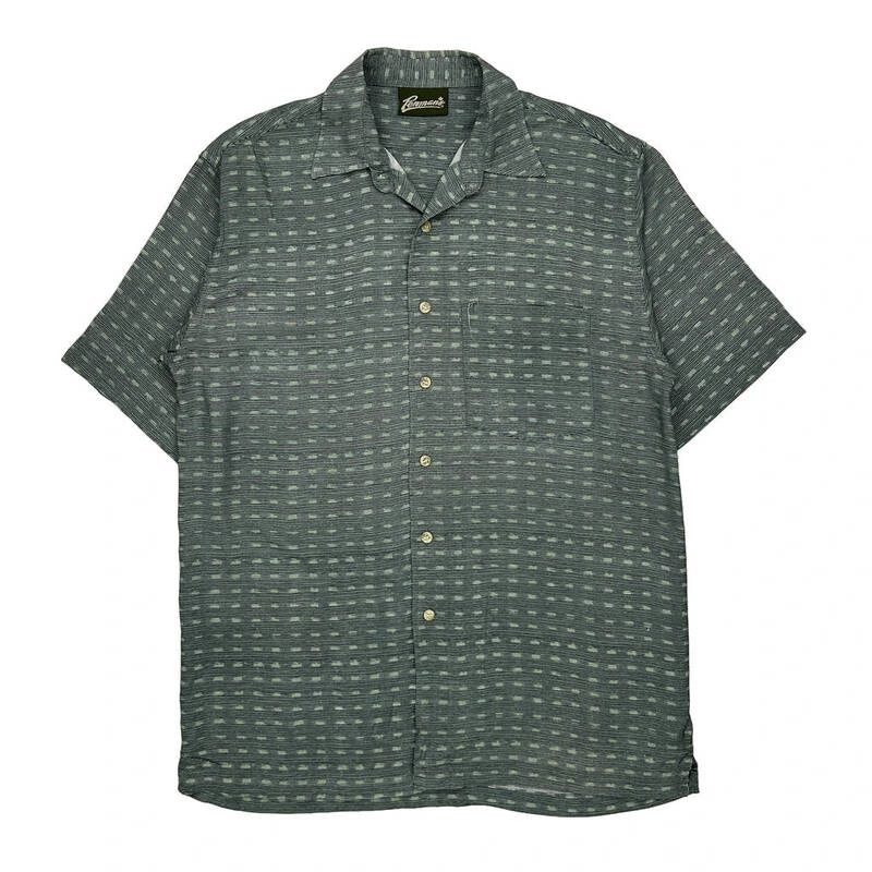 Penmans Hawaiian Shirt - Small Grey Viscose