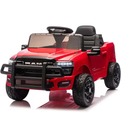 Garvee Kids Ride On Car RAM 12V Electric Truck with Remote Control, Spring Suspension, LED Lights, Music, Wide Seat, All-Terr...