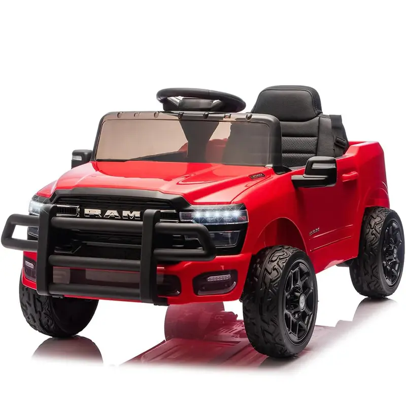 Garvee Kids Ride On Car RAM 12V Electric Truck with Remote Control, Spring Suspension, LED Lights, Music, Wide Seat, All-Terr...