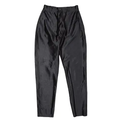 FREE & EASY Trousers Black Slim Tapered Nylon Womens W24 L26