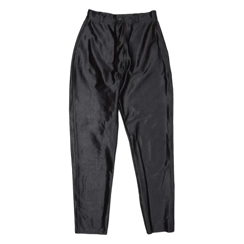 FREE & EASY Trousers Black Slim Tapered Nylon Womens W24 L26