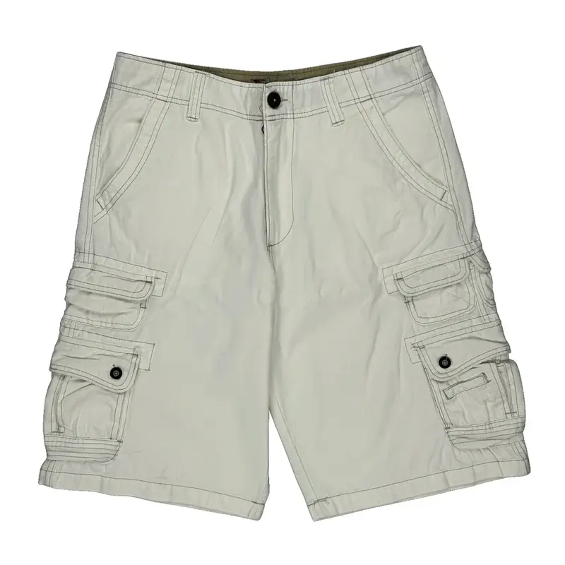 Iron Cargo Shorts - 34? Waist White Cotton