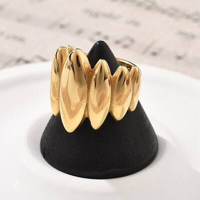 304 Stainless Steel Horse Eye Finger Rings