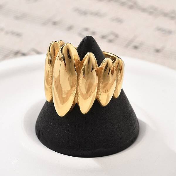 304 Stainless Steel Horse Eye Finger Rings