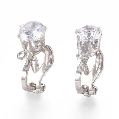 Brass Clip-on Earring Findings
