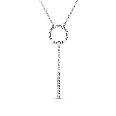 Key 925 Sterling Silver CZ Pendant Necklaces