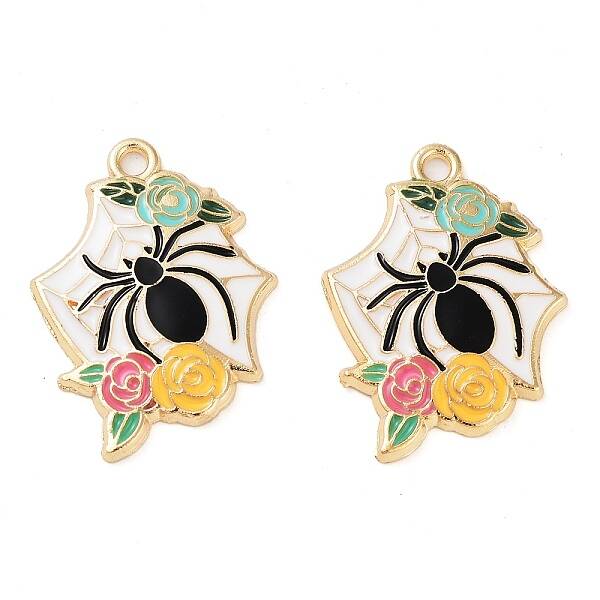 Halloween Theme Rack Plating Alloy Enamel Pendants
