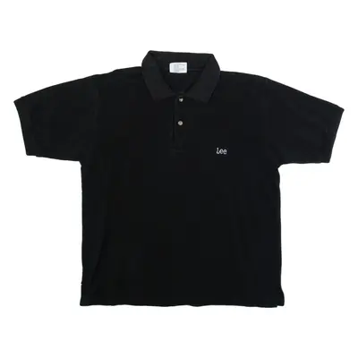 LEE Mens Polo Shirt Black M