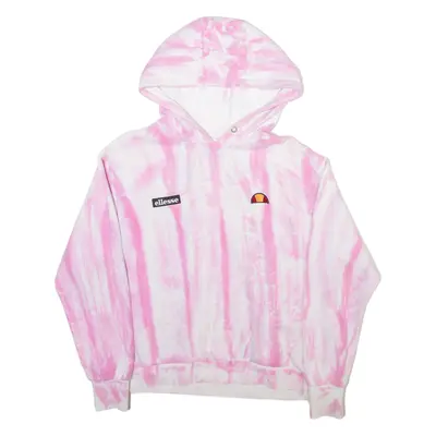 ELLESSE Tie Dye Womens Pink Hoodie UK 10