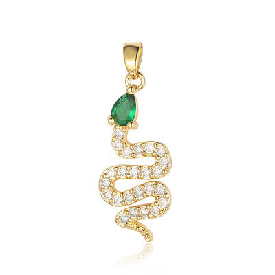 Brass Micro Pave Cubic Zirconia Pendants