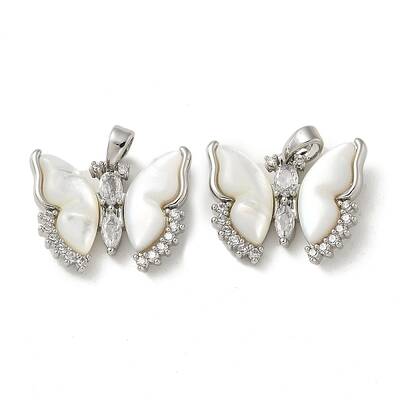 Brass Clear Cubic Zirconia Pendants