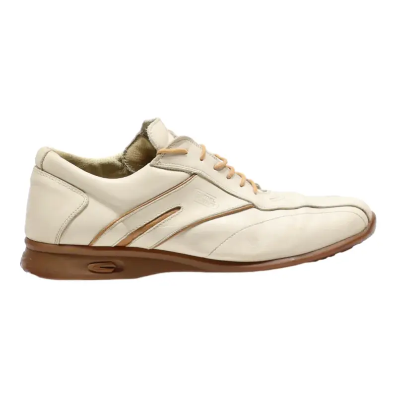 CAMEL Sneaker Trainers White Leather Mens UK 9.5