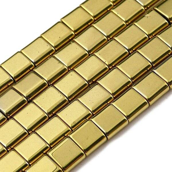Electroplated Non-magnetic Synthetic Hematite Beads Strands