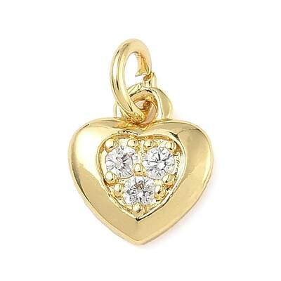 Brass Micro Pave Cubic Zirconia Pendants