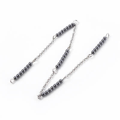 Non-Magnetic Synthetic Hematite Beads Handmade Chains