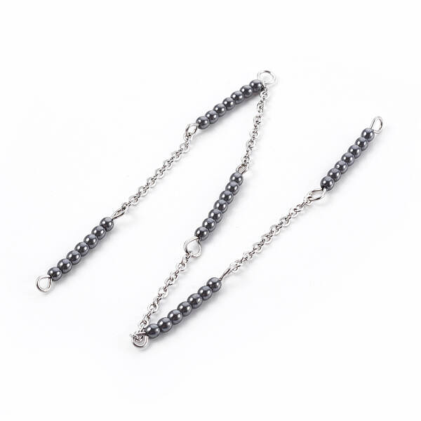 Non-Magnetic Synthetic Hematite Beads Handmade Chains