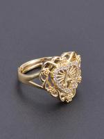Hollow Out & Heart & Letter Design Cuff Ring, Fashion Accessories for Women & Men, Trendy All-match & Exquisite Jewelry for B...