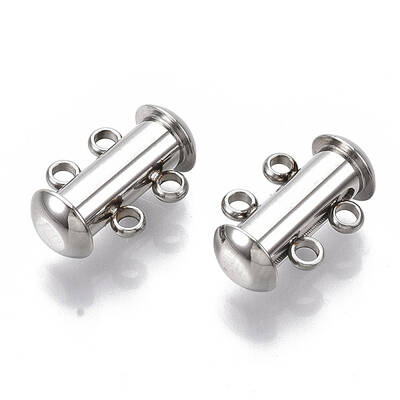 Tarnish Resistant 201 Stainless Steel Slide Lock Clasps