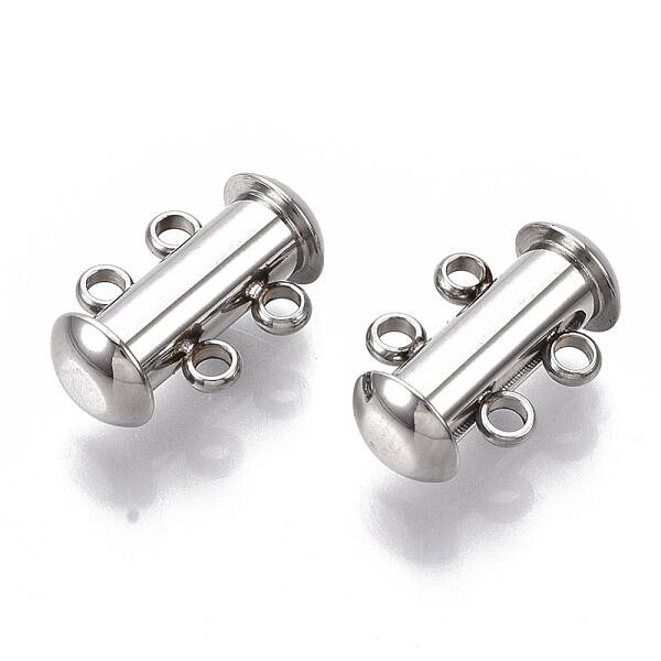 Tarnish Resistant 201 Stainless Steel Slide Lock Clasps