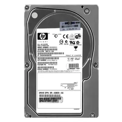 3R-A3833-AA HP 36.4GB Ultra-320 SCSI 10000 3.5-inch 8MB Hard Drive