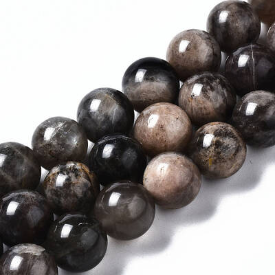 Natural Black Sunstone Beads Strands