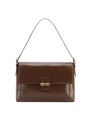 Smting Flap Bag with Bamboo Slips Lock