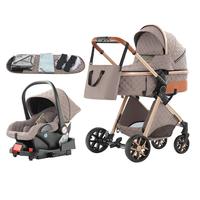Baby Stroller 3-in-1 Travel System,Adjustable stroller and Seat Combo Set, One Click Folding. Seat Carrier and Base,Bassinet ...
