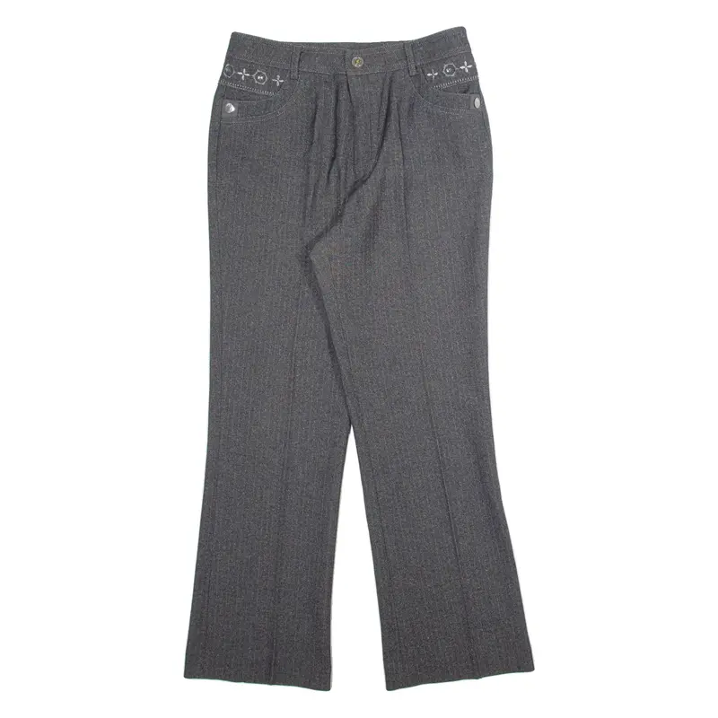 BEST Womens Trousers Grey Regular Bootcut W28 L28