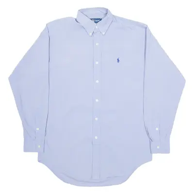 RALPH LAUREN Blake Mens Plain Shirt Blue Long Sleeve S