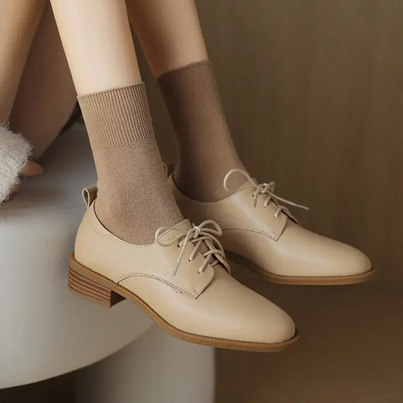 CHIKO Palmer Round Toe Block Heels Oxfords Shoes