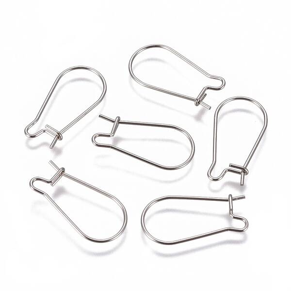 Non-Tarnish 304 Stainless Steel Hoop Earrings Findings Kidney Ear Wires