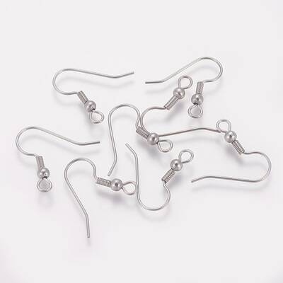 Tarnish Resistant 316 Surgical Stainless Steel Earring Hooks