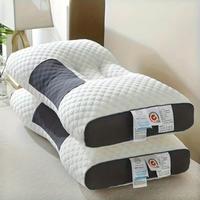 2pcs Knitted SPA Massage Neck Pillow, Cervical Orthopedic Neck Pillow, Soft, Adjustable Ergonomic Contour Support Pillow, Pil...