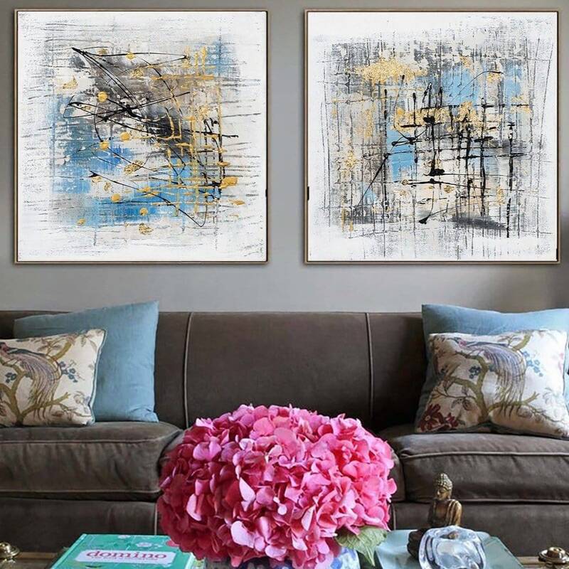 Set Of Two Original Artwork Unique Painting On Canvas Oversize Abstract Oil Painting Original Modern Art | COMPLEX DECISIONS