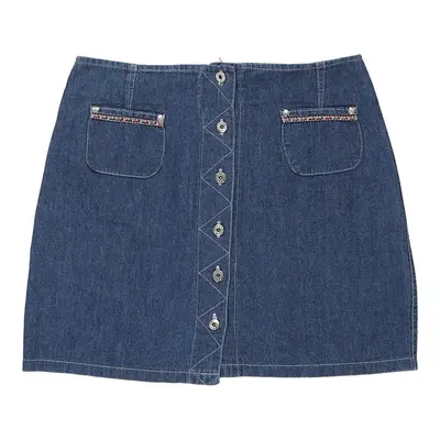 Unbranded Mini Denim Skirt - 30W UK 10 Blue Cotton