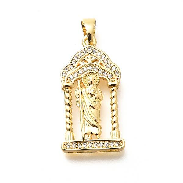 Brass Micro Pave Cubic Zirconia Pendants