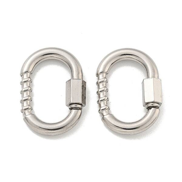 Non-Tarnish 304 Stainless Steel Screw Carabiner Lock Charms