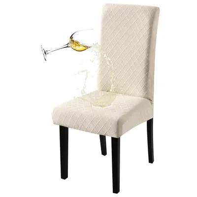 FULOON  100% Waterproof Dining Room Chair Cover Set ，Super Fit Stretch Jacquard Parson Chair Slipcovers Removable Washable ...