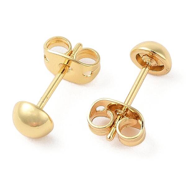 Rack Plating Brass Stud Earrings for Women