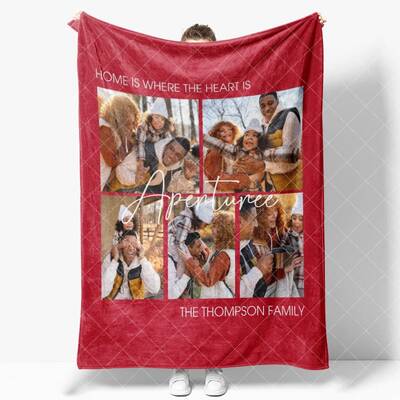 Picture Personalized Plush Fleece Photo Blanket - Aperturee