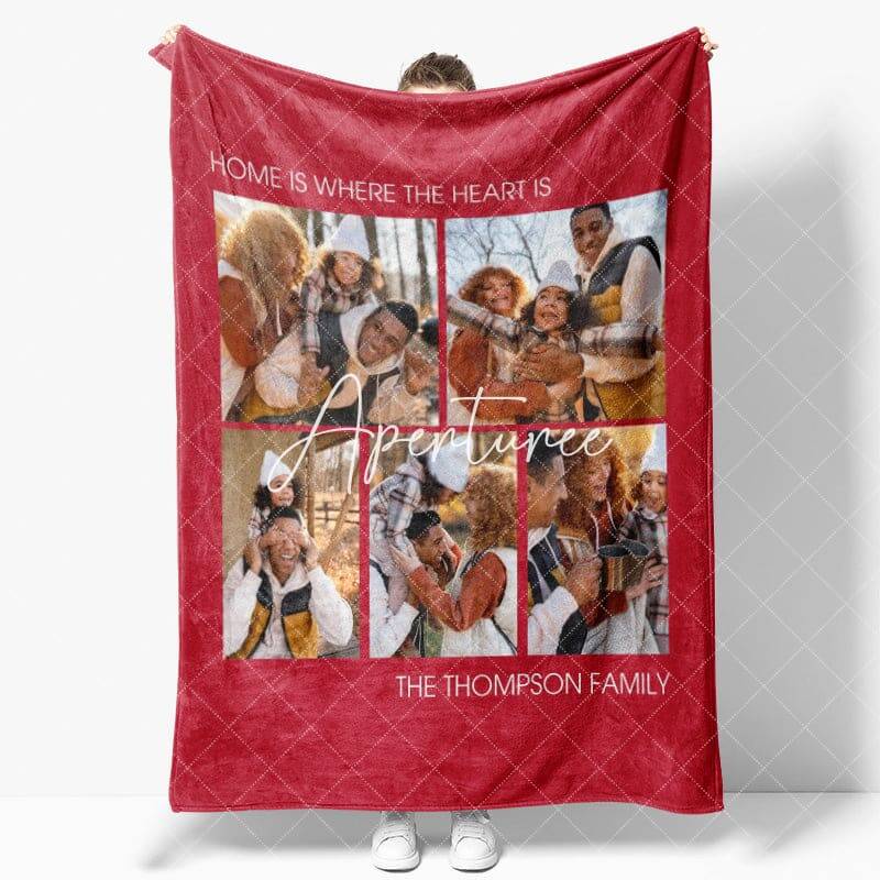 Picture Personalized Plush Fleece Photo Blanket - Aperturee