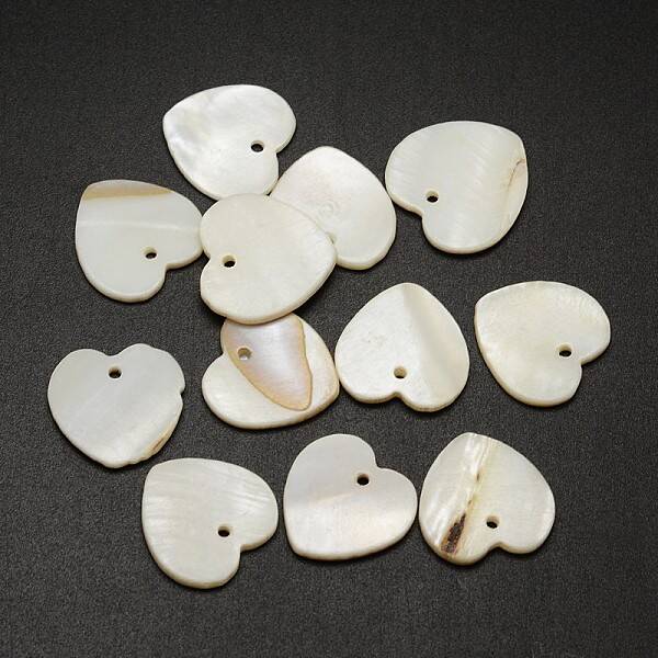 Shell Heart Pendants