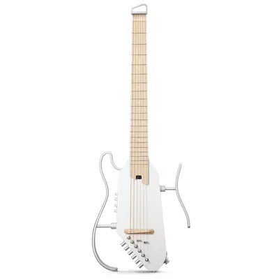 Donner HUSH™ I PRO Acoustic-Electric Travel Guitar - Metallic White / Guitar