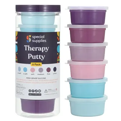 Therapy Putty for Kids and Adults - Resistive Hand Exercise Stress Relief Therapy Putty Kit, Set of 6 Strengths, 3 Ounces of ...