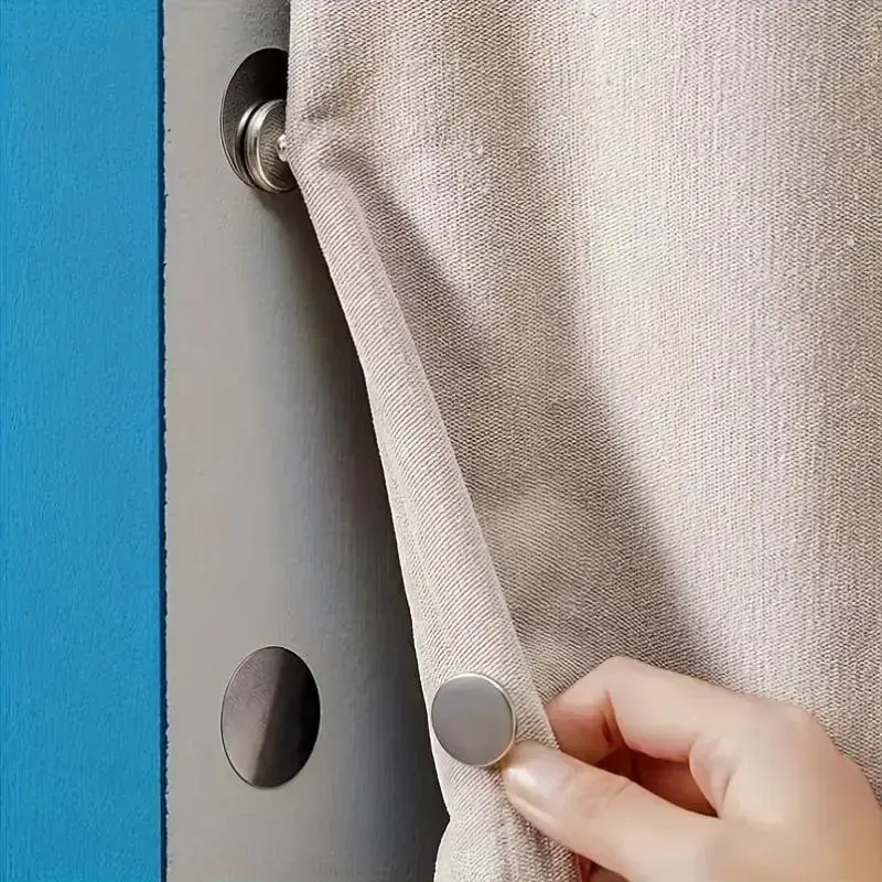 Magnetic Curtain Buckle, 12pcs/set Magnetic Curtain Hook, Window Accessory Set for Shower Curtain, Curtain Closure, Home Deco...