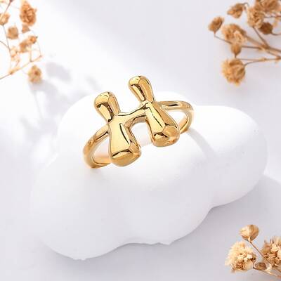 304 Stainless Steel Open Cuff Rings for Women