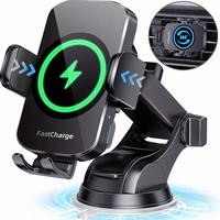 Wireless Car Charger 15W Fast Charging Car Charger Phone MountPhone Holder fit for iPhone 15 14 13 12 11 Pro Max, Samsung Gal...