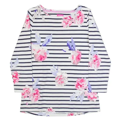 JOULES Womens Patterned Jumper White Striped Tight Knit UK 8
